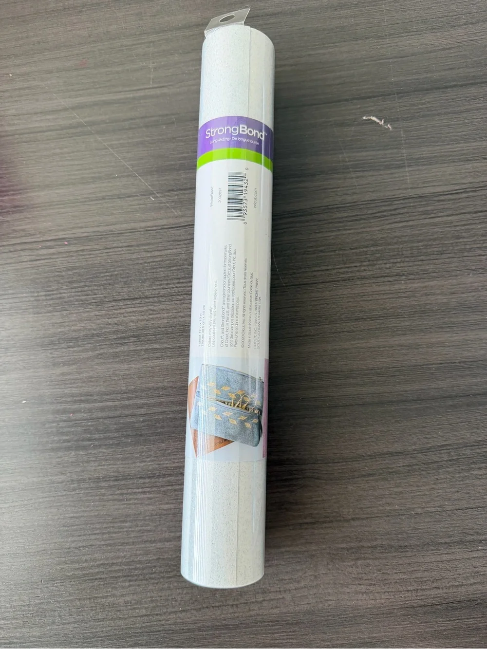 Cricut StrongBond Glitter Iron-On Heat Transfer Vinyl Sheet White 12 x 19 in